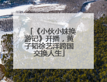 《小伙小妹换游记》开播，黄子韬徐艺洋跨国交换人生