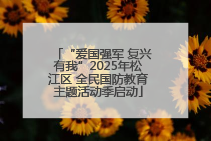 “爱国强军 复兴有我”2025年松江区 全民国防教育主题活动季启动