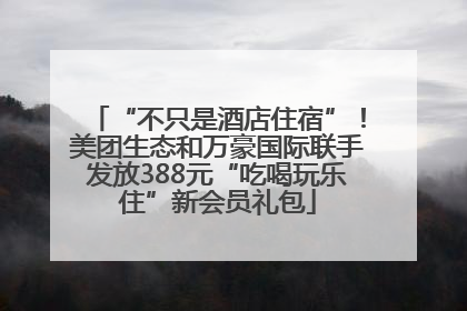 “不只是酒店住宿”！美团生态和万豪国际联手发放388元“吃喝玩乐住”新会员礼包