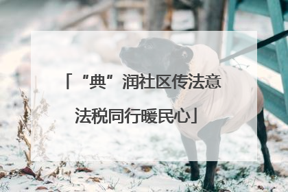 “典”润社区传法意 法税同行暖民心