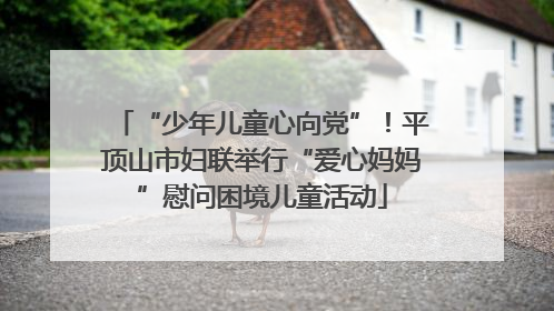 “少年儿童心向党”！平顶山市妇联举行“爱心妈妈”慰问困境儿童活动