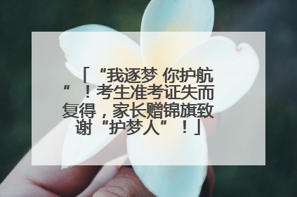 “我逐梦 你护航”！考生准考证失而复得，家长赠锦旗致谢“护梦人”！