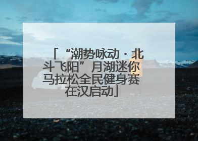 “潮势咏动・北斗飞阳”月湖迷你马拉松全民健身赛在汉启动