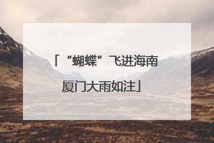 “蝴蝶”飞进海南 厦门大雨如注