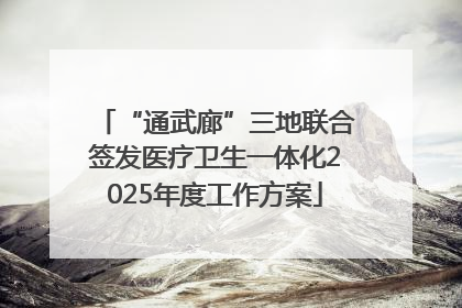 “通武廊”三地联合签发医疗卫生一体化2025年度工作方案