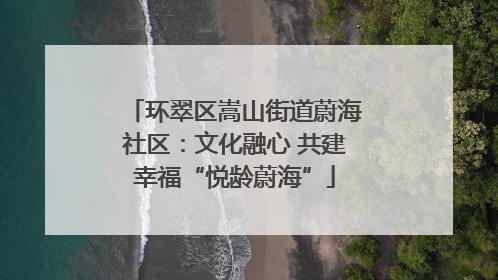 环翠区嵩山街道蔚海社区：文化融心 共建幸福“悦龄蔚海”