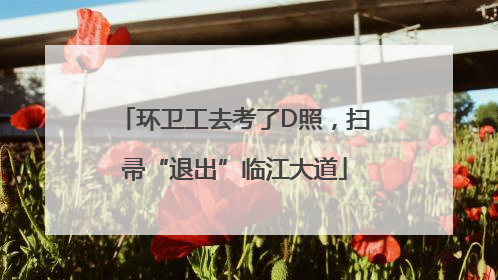 环卫工去考了D照，扫帚“退出”临江大道