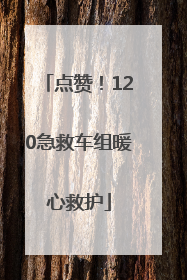 点赞！120急救车组暖心救护