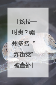 炫技一时爽？赣州多名“炸街党”被查处