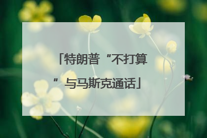特朗普“不打算”与马斯克通话