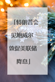 特朗普会见鲍威尔 敦促美联储降息