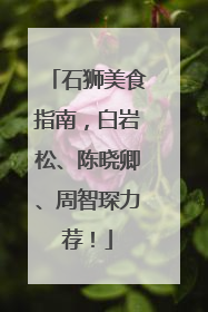石狮美食指南，白岩松、陈晓卿、周智琛力荐！