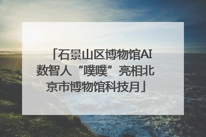 石景山区博物馆AI数智人“噗噗”亮相北京市博物馆科技月