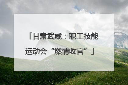 甘肃武威：职工技能运动会“燃情收官”