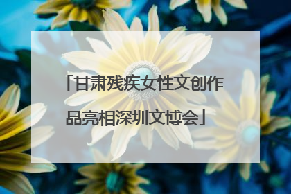 甘肃残疾女性文创作品亮相深圳文博会