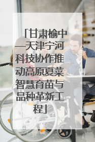 甘肃榆中—天津宁河科技协作推动高原夏菜智慧育苗与品种革新工程