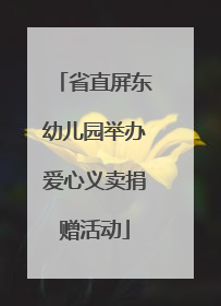 省直屏东幼儿园举办爱心义卖捐赠活动