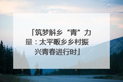 筑梦斛乡“青”力量：太平畈乡乡村振兴青春进行时