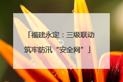 福建永定：三级联动筑牢防汛“安全网”