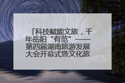 科技赋能文旅，千年岳阳“有范”——第四届湖南旅游发展大会开幕式暨文化旅游推介会侧记