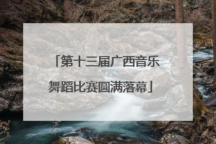 第十三届广西音乐舞蹈比赛圆满落幕