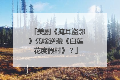 美剧《掩耳盗邻》凭啥逆袭《白莲花度假村》？