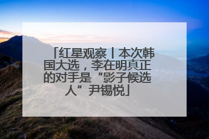 红星观察丨本次韩国大选，李在明真正的对手是“影子候选人”尹锡悦