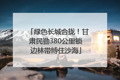 绿色长城合拢！甘肃民勤380公里锁边林带缚住沙海