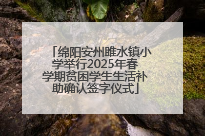 绵阳安州雎水镇小学举行2025年春学期贫困学生生活补助确认签字仪式