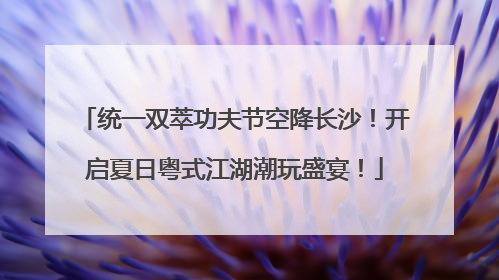 统一双萃功夫节空降长沙！开启夏日粤式江湖潮玩盛宴！