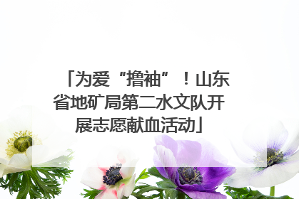 为爱“撸袖”！山东省地矿局第二水文队开展志愿献血活动