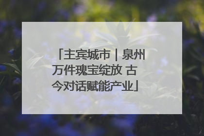 主宾城市｜泉州万件瑰宝绽放 古今对话赋能产业