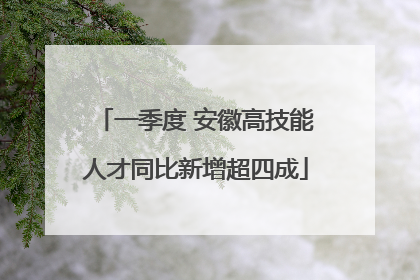一季度 安徽高技能人才同比新增超四成