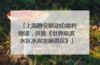 上海静安联动伦敦利物浦，共推《世界级滨水区水岸发展倡议》