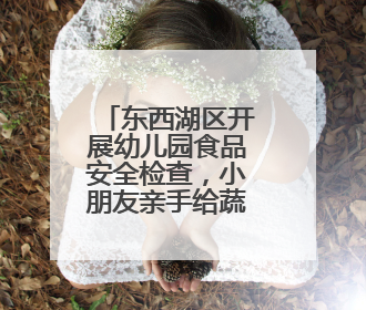 东西湖区开展幼儿园食品安全检查，小朋友亲手给蔬菜做快检
