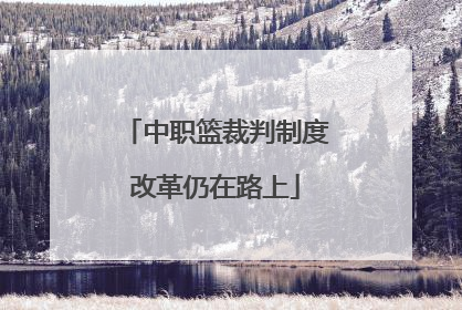中职篮裁判制度改革仍在路上