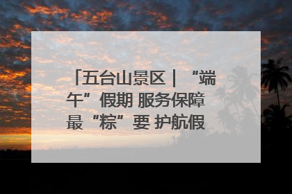 五台山景区｜“端午”假期 服务保障最“粽”要 护航假期“不打烊”