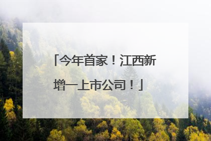 今年首家！江西新增一上市公司！