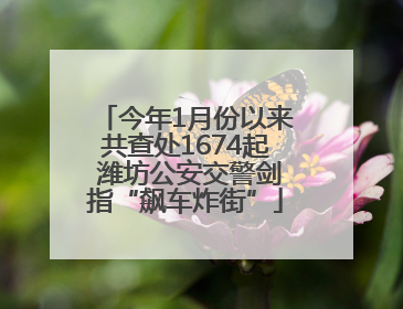 今年1月份以来共查处1674起 潍坊公安交警剑指“飙车炸街”