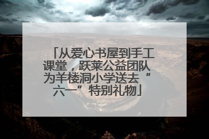 从爱心书屋到手工课堂，跃莱公益团队为羊楼洞小学送去“六一”特别礼物