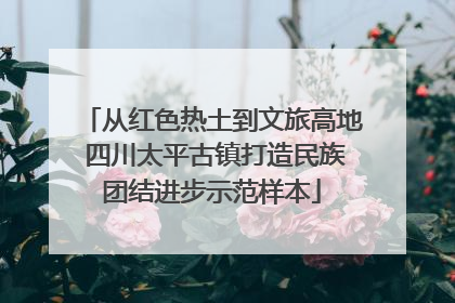 从红色热土到文旅高地 四川太平古镇打造民族团结进步示范样本