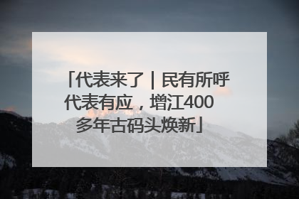 代表来了｜民有所呼代表有应，增江400多年古码头焕新
