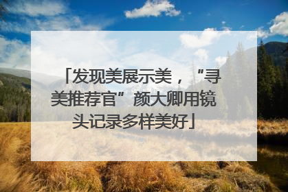 发现美展示美，“寻美推荐官”颜大卿用镜头记录多样美好