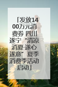 发放1400万元消费券 四川遂宁“清凉消夏·遂心遂意”夏季消费季活动启动