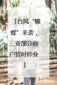 台风“蝴蝶”来袭，三亚部分商户暂时停业