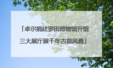 卓尔捐建罗田博物馆开馆 三大展厅展千年古县风雅
