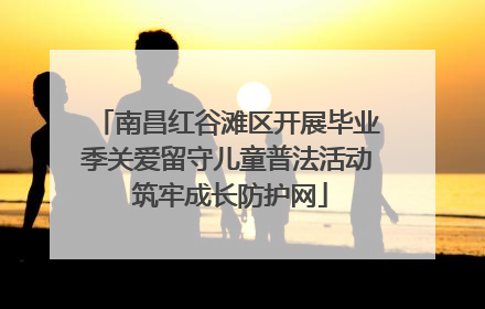 南昌红谷滩区开展毕业季关爱留守儿童普法活动 筑牢成长防护网