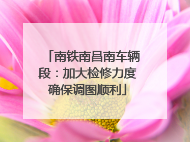 南铁南昌南车辆段：加大检修力度确保调图顺利