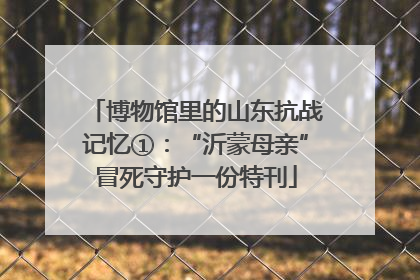 博物馆里的山东抗战记忆①：“沂蒙母亲”冒死守护一份特刊