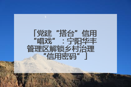 党建“搭台”信用“唱戏”：宁阳华丰管理区解锁乡村治理“信用密码”